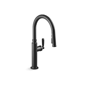 Edalyn By Studio McGee Single Handle Pull Down Sprayer Kitchen Faucet With Sprayhead in Matte Black