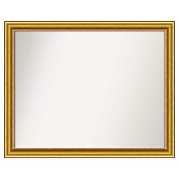 Amanti Art Townhouse Gold 35.75 in. x 28.75 in. Custom Non-Beveled Wood Framed Batthroom Vanity Wall Mirror
