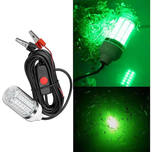 ITOPFOX 12-Volt Waterproof LED Fishing Light in Green Lamp HDSA01
