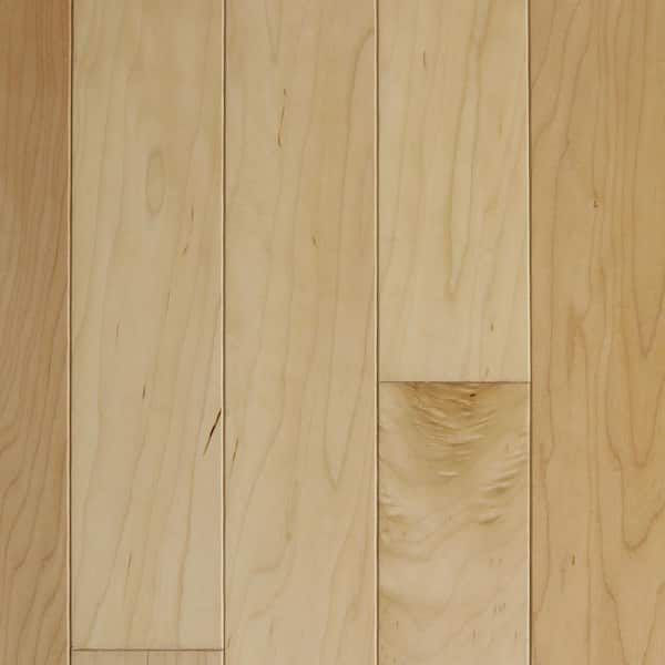 Natural Maple 3/8 in. T x 3 in. W Tongue and Grove Smooth Engineered Hardwood Flooring (25.5 sq. ft./Case)