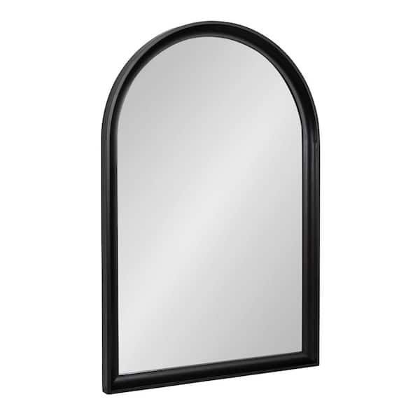 Kate and Laurel Hatherleig 24.00 in. W x 36.00 in. H Black Arch Transitional Framed Decorative Wall Mirror