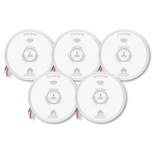 Hardwired Smoke and Carbon Monoxide Detector 10-Year Battery Backup Combo Alarm with Interconnect 5-Pack