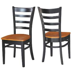 Emily Black & Cherry Wood Dining Chair (Set of 2)