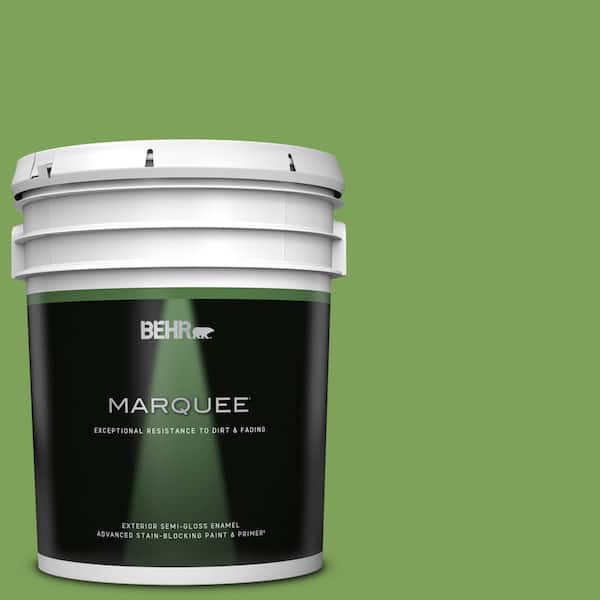 BEHR MARQUEE 5 gal. #P380-6 Springview Green Semi-Gloss Enamel Exterior Paint & Primer