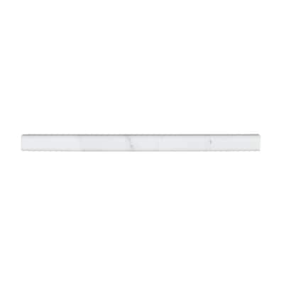 Italian White Carrara .75 in. x 12 in. Honed Marble Wall Pencil Tile (1 Linear Foot)