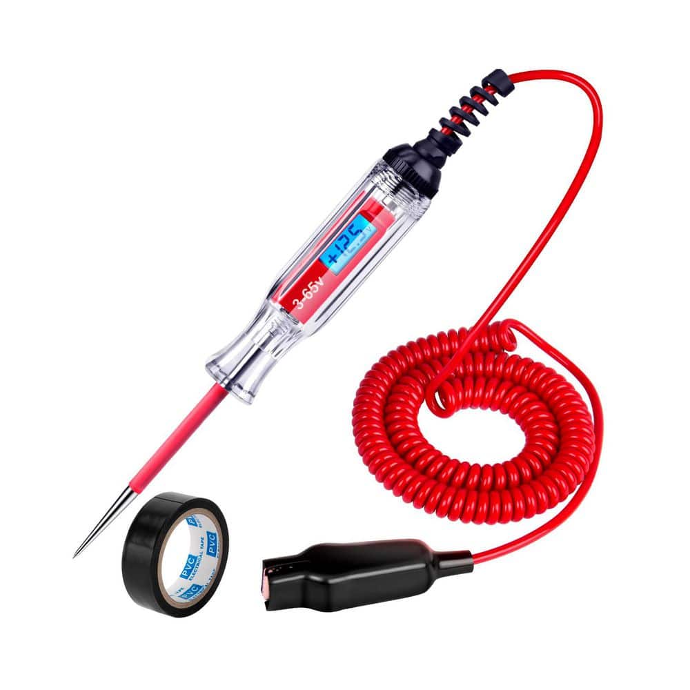 3-Piece Heavy Duty Backlit Digital LCD Circuit Tester 140 in. Wire Low Voltage Test Light Stainless Probe price history on PriceWatchPro