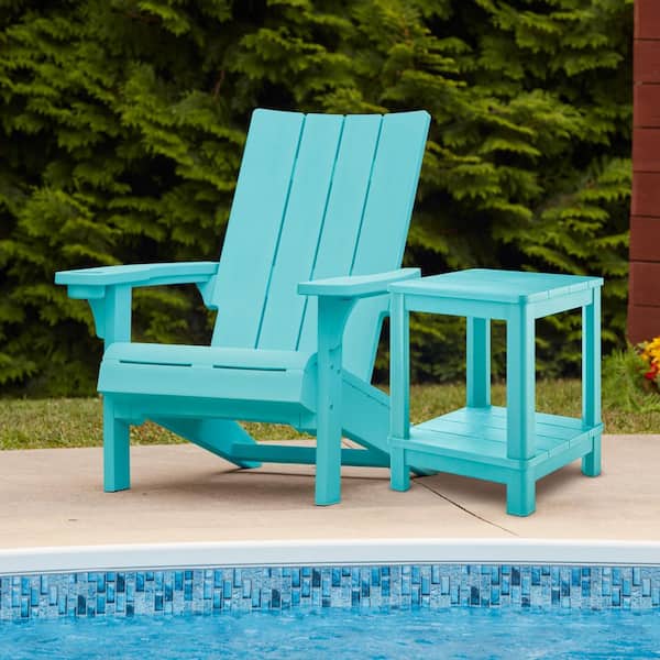 Keter Modern Resin Plastic Teal Adirondack Chair 261530 - The Home