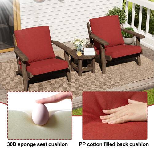 22 x 21 1-Piece Deep Seat Outdoor Adirondack Chair Cushion