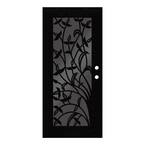 Grisham Cambridge 36 in. x 80 in. Reversible Hinging Black Wrought Iron ...