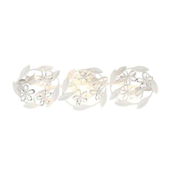 Crystorama Marselle 3-Light Matte White Sconce