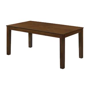 65 in. Brown Wood Top 4 Legs Dining Table (Seat of 6)