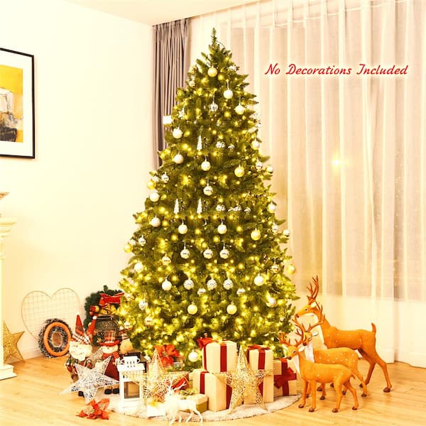 7 ft. Pre-Lit Hinged Artificial Christmas Tree with 700 LED Lights