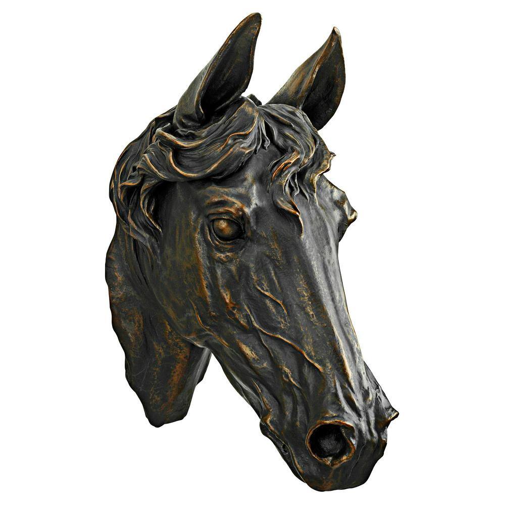 Bronze Finish Resin Patriotic Horse Wall Sculpture
