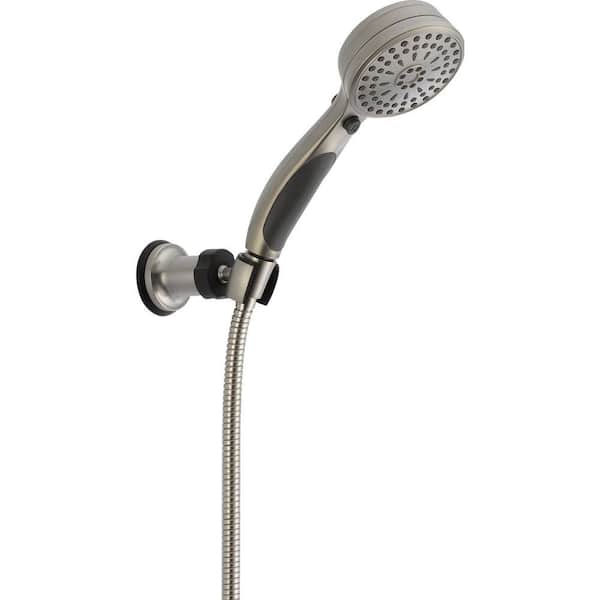 Delta ActivTouch 9-Spray Patterns 2.50 GPM 3.75 in. Wall Mount Handheld Shower Head in Stainless