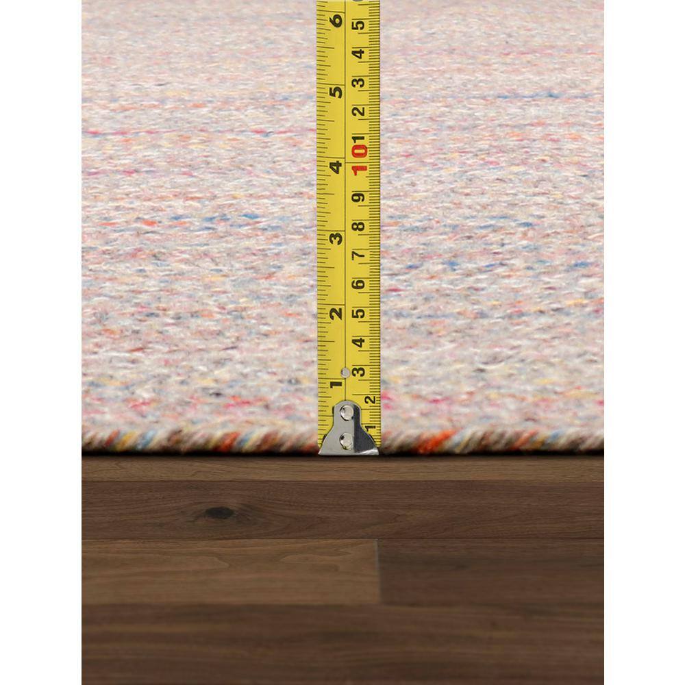 Lagos Round Multicolor Braided Synthetic Geometric Rug