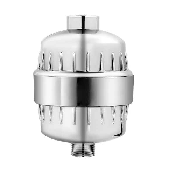 Lukvuzo SF100 High Output Revitalizing Shower Head Filter Reduces Dry Itchy Skin, Dandruff, Eczema in Chrome (1-Pack)
