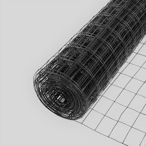 3 ft. x 50 ft. Galvanized Steel Black PVC Coated Welded Wire