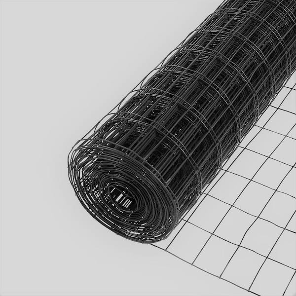 Everbilt 3 ft. x 50 ft. Galvanized Steel Black PVC Coated Welded Wire
