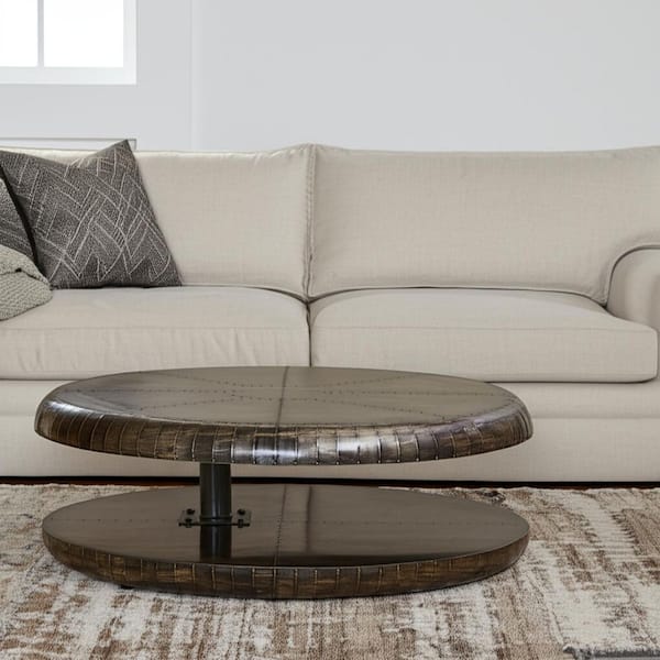 39.00 in. Bronze Round Metal Coffee Table