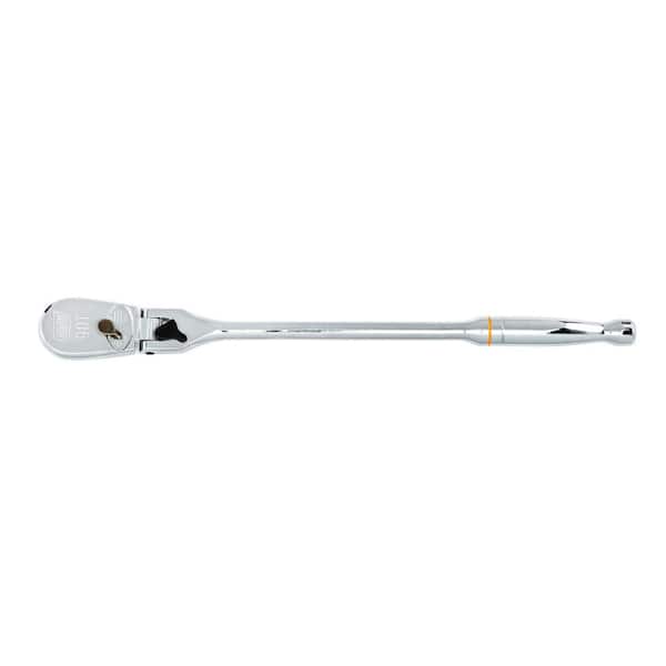 GEARWRENCH 1/2 in. Drive 90-Tooth Locking Flex Head Teardrop Ratchet with 17 in. Handle