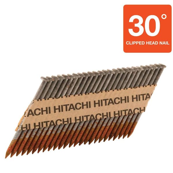 Hitachi 2-3/8 in. x 0.120 in. Smooth Shank Hot-Dipped Galvanized Clipped-Head Paper Tape Framing Nails (4,800-Pack)