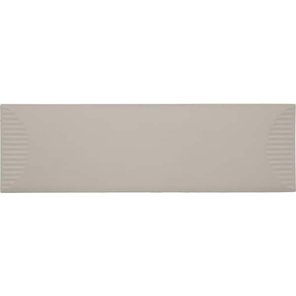 Daltile Stencil Beige 4 in. x 6 in. Glaze Porcelain Half Moon Sample Tile