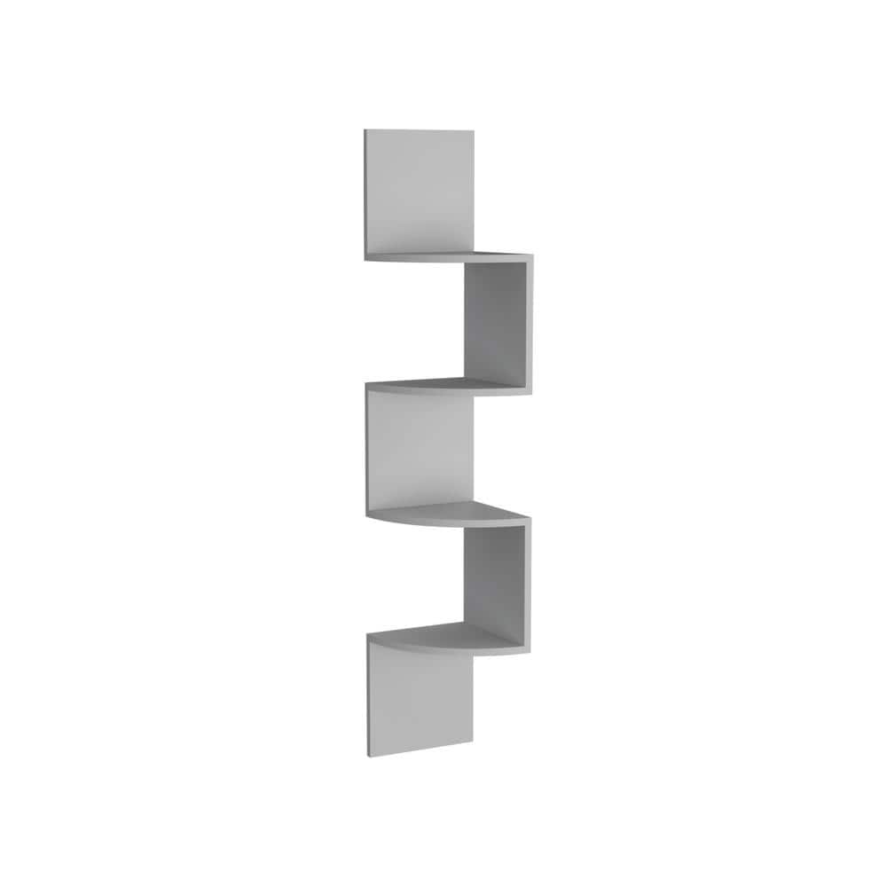 Rosset Corner Shelf 9.8 in. W x 9.8 in. D White Decorative Wall Shelf with 