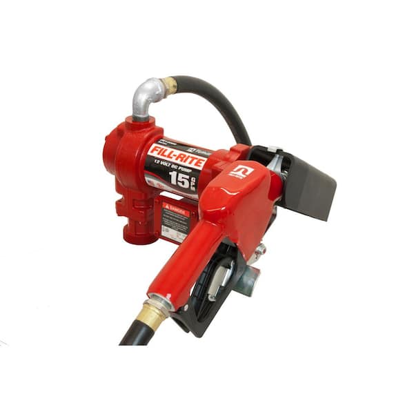 Fillrite Fill-Rite 12-Volt 15 GPM 1/4 HP Fuel Transfer Pump with Standard Accessories (Automatic Nozzle)