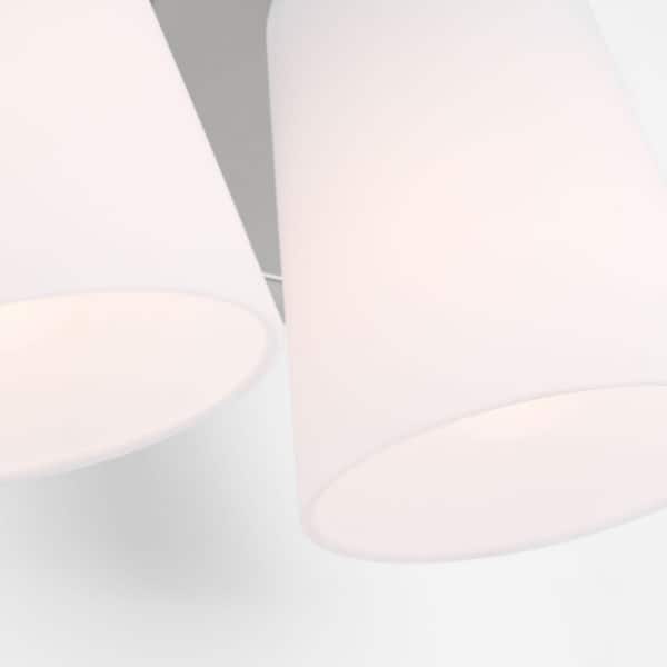 Generation Lighting - Miles 12 in. W x 8 in. H 2-Light Chrome Dimmable Medium Bathroom Vanity Light with No Bulb Included