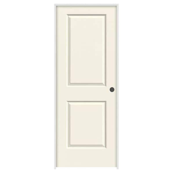 JELD-WEN 32 in. x 80 in. Cambridge Vanilla Painted Left-Hand Smooth Solid Core Molded Composite MDF Single Prehung Interior Door