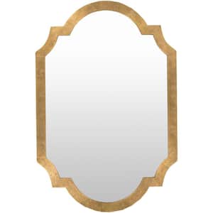 Large Rectangle Gold Contemporary Mirror (45 in. H x 30 in. W)