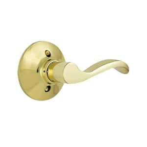 Naples Polished Brass Right Handed Dummy Door Lever