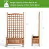 50 in. Wood Planter Box with Trellis for Climbing Plants