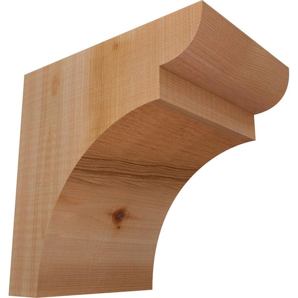 Ekena Millwork 5-1/2 in. x 8 in. x 8 in. Western Red Cedar Yorktown Smooth Corbel