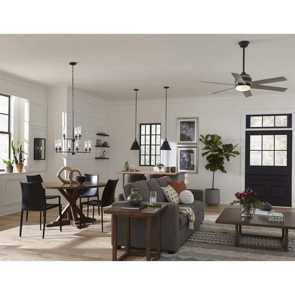 Graphite 56'' 6-Blade Ceiling Fan with LED Light and Remote