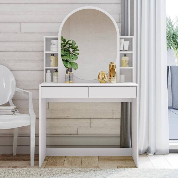 Danya B. White Over the Door Jewelry and Makeup Cabinet Mirror with  Interior Mirror and Drop Down Sh - Bed Bath & Beyond - 11802342