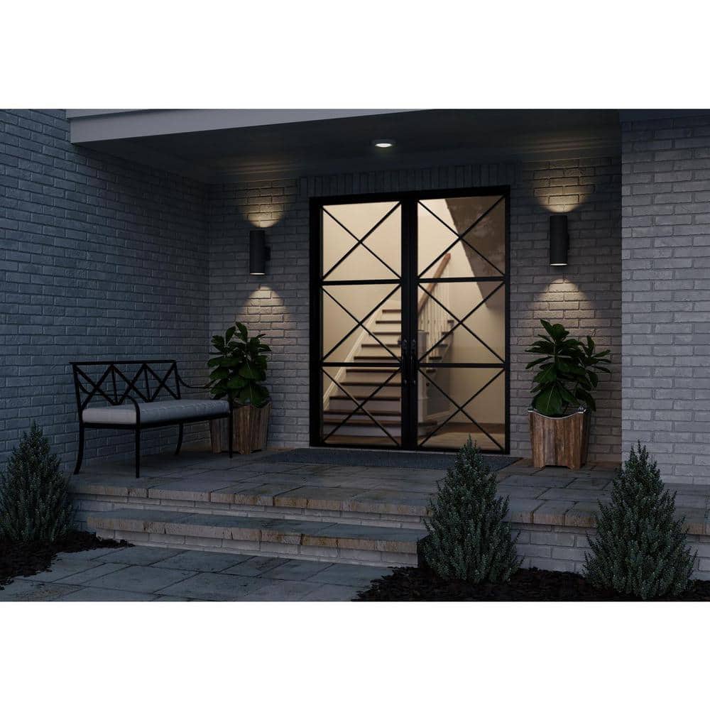 Satin White Glass LED Flush Mount Light, 7.25"