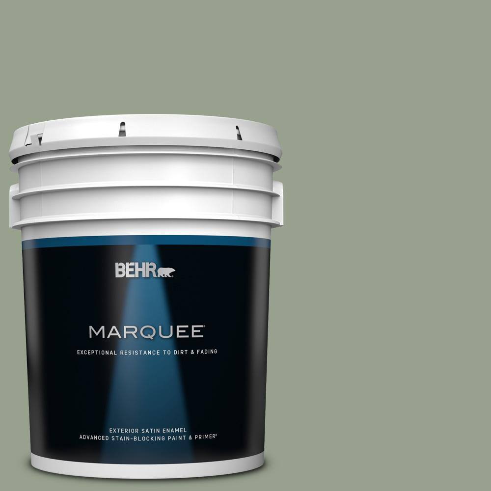 BEHR MARQUEE 5 gal. N3904 Bitter Sage Satin Enamel Exterior Paint