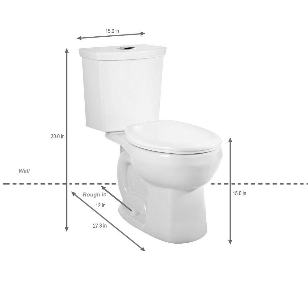 White Vitreous China Dual Flush Round Two-Piece Toilet