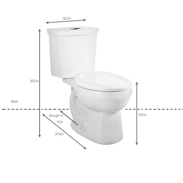 H2Option 2-Piece 0.92/1.28 GPF Dual Flush Round Front Toilet in White, Seat not Included