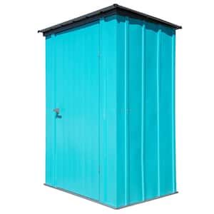 4 ft. x 3 ft. Teal Metal Patio Shed 12 Sq. Ft.