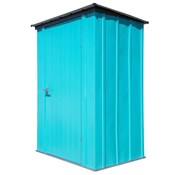 Arrow 4 ft. x 3 ft. Teal Metal Patio Shed 12 Sq. Ft.