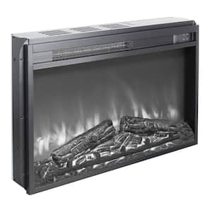 26 in. Built-In Electric Fireplace Insert in Black