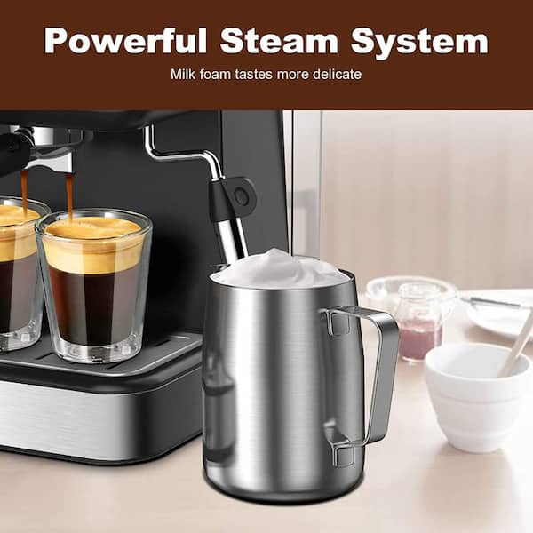 Kndko Espresso Machine with Milk Frother Steam Wand, 20 Bar Pump  Professional Coffee Machine, Brand New, Stainless Steel