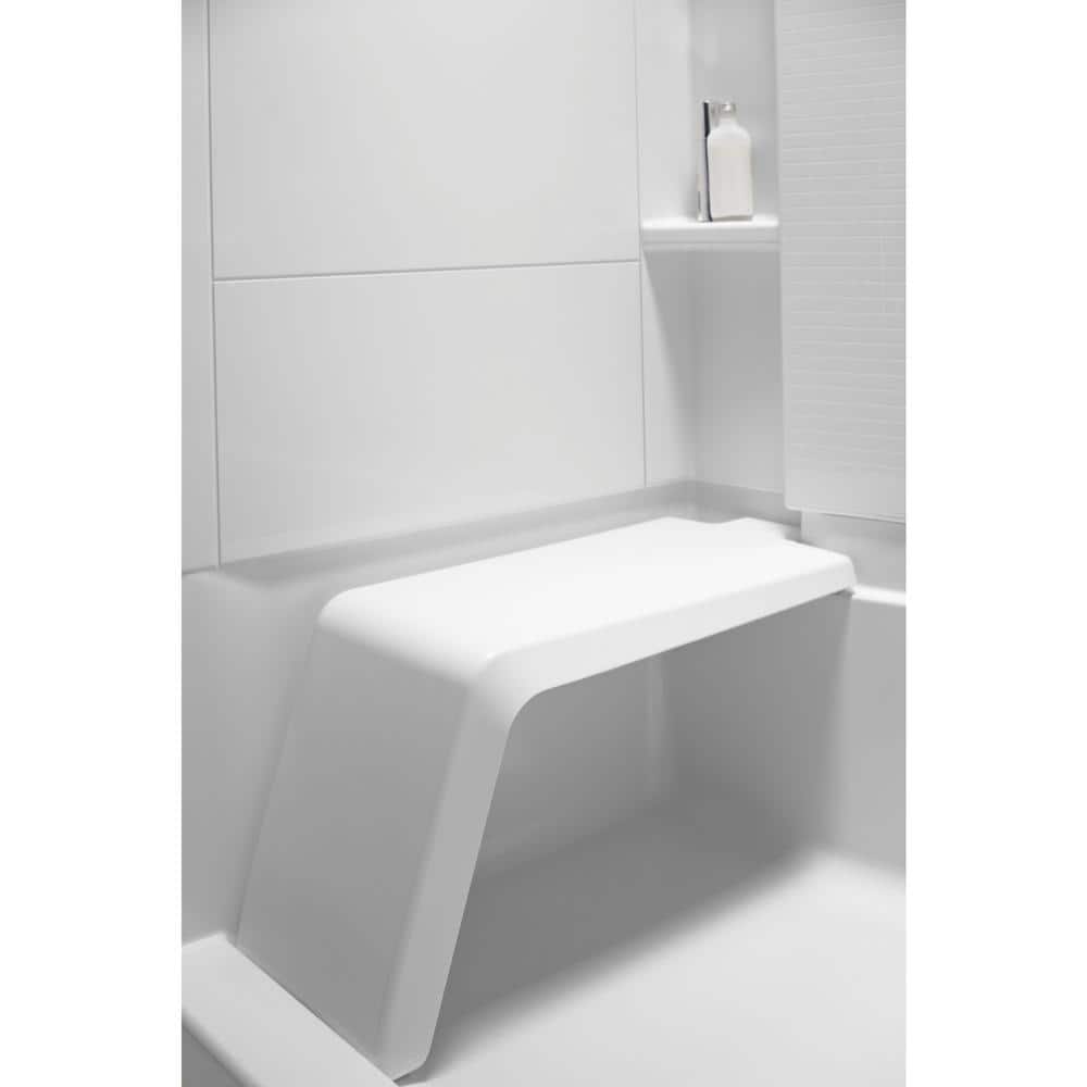 Sterling White Vikrell 60" x 36" Seated Shower Base