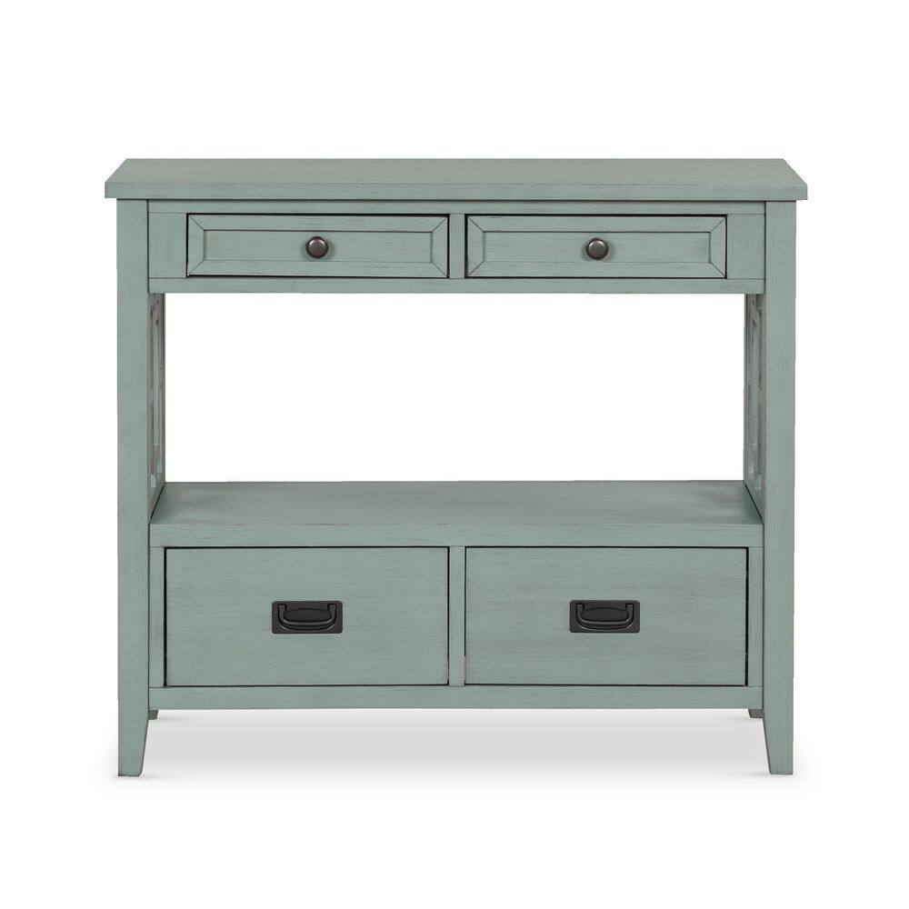 Utopia 4niture Dewei 36 in. Green Rectangle Wood Console Table with 4