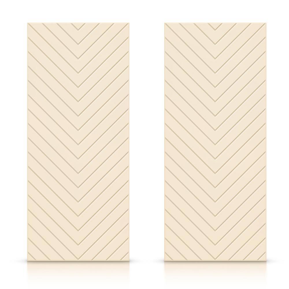 84 in. x 84 in. Hollow Core Beige Stained Composite MDF Interior Double Closet Sliding Doors price history on PriceWatchPro