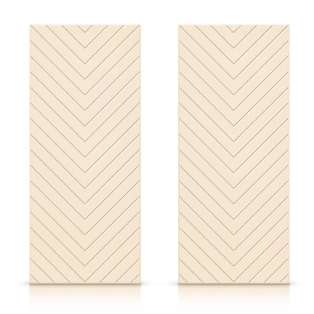 60 in. x 96 in. Hollow Core Beige Stained Composite MDF Interior Double Closet Sliding Doors price history on PriceWatchPro