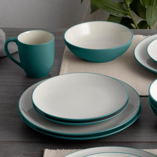 Noritake Colorwave Turquoise 16-Piece Coupe (Turquoise) Stoneware