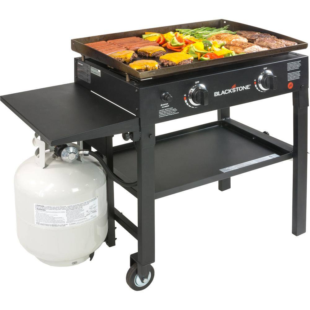 28 in. 2-Burner Griddle Cooking Station in Black - 3